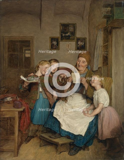 Grandmother with three grandchildren.