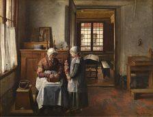 Grandmother's Feast, 1873. Creator: Henri Jean Augustin de Braekeleer