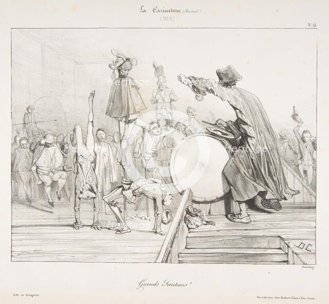 Grands Sauteurs!, from La Caricature, 1823-60. Creator: Alexandre Gabriel Decamps.