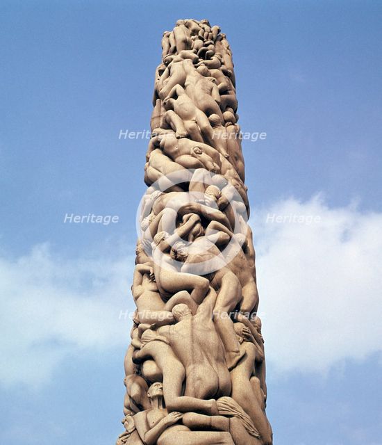 Granite monolith from Vigeland Gardens in Oslo. Artist: Gustav Vigeland
