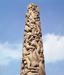 Granite monolith from Vigeland Gardens in Oslo. Artist: Gustav Vigeland