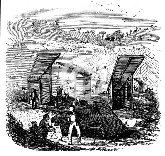 Granite Quarrymen's Huts, 1857. Creator: Unknown.