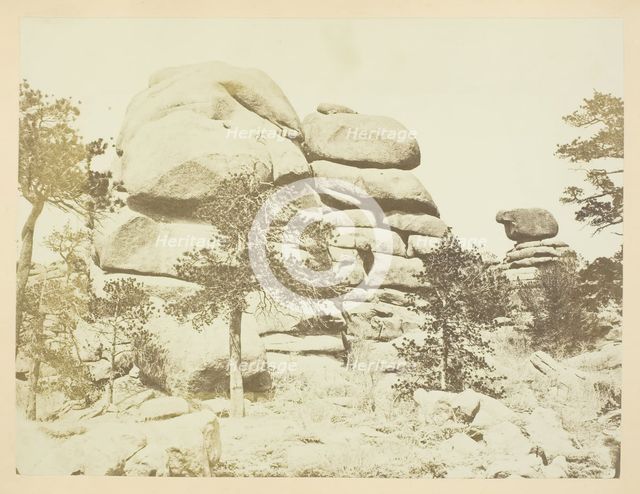 Granite Rock, Buford Station, Laramie Mountains, 1868/69. Creator: Andrew Joseph Russell.