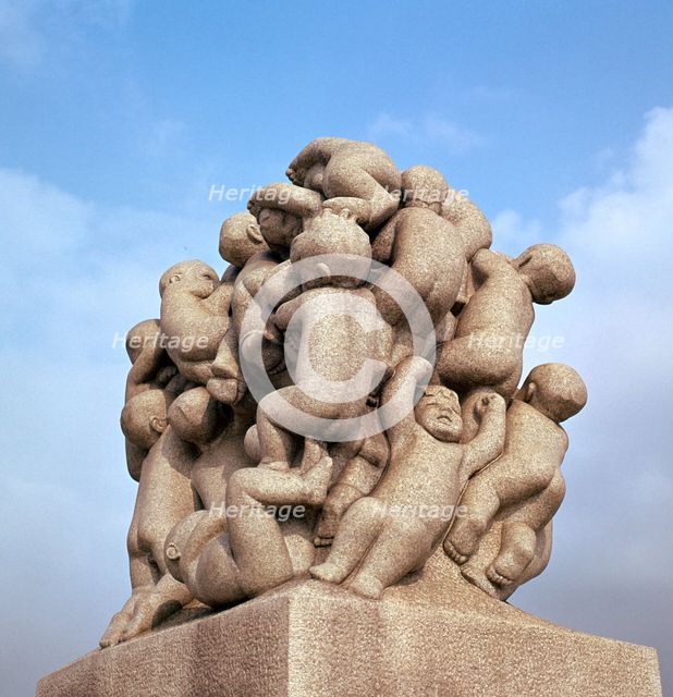 Granite sculpture from Vigeland Gardens in Oslo, 19th century. Artist: Unknown