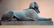 Granite sphinx of Hatshepsut, reign of Hatshepsut, Egyptian, 18th Dynasty