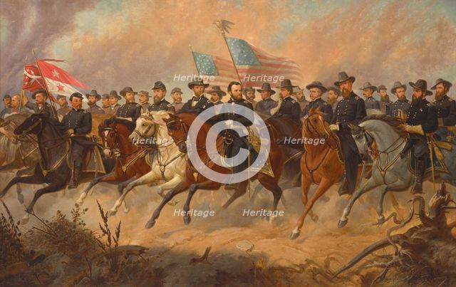 Grant and His Generals, c. 1865. Creator: Ole Peter Hansen Balling.