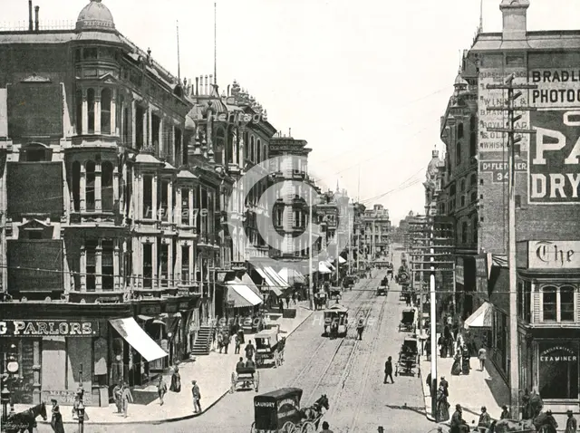 Grant Avenue looking north from Market Street, San Francisco, USA, 1895.  Creator: Unknown.