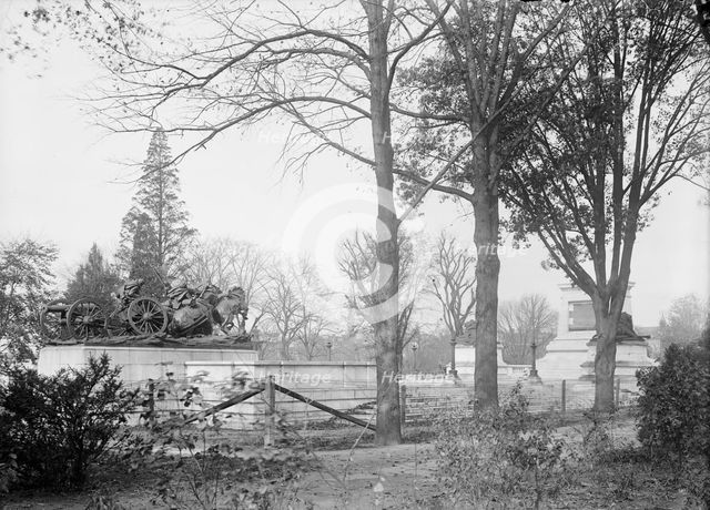 Grant Memorial at Capitol - Caisson Group of Statuary, 1914. Creator: Harris & Ewing.