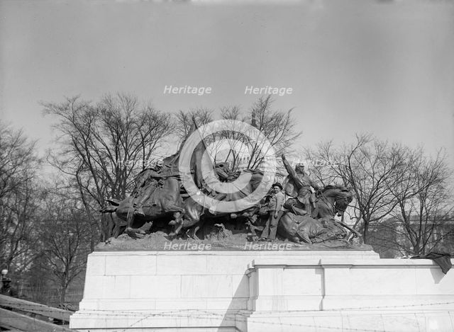 Grant Memorial at Capitol - Cavalry Group of Statuary, 1917. Creator: Harris & Ewing.