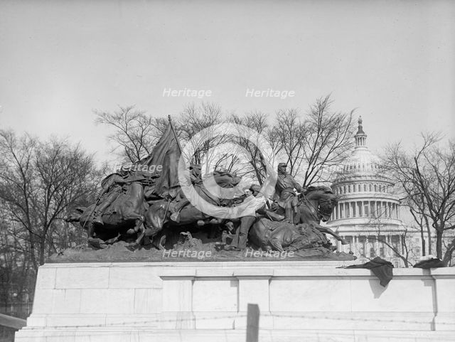 Grant Memorial at Capitol - Cavalry Group of Statuary, 1917. Creator: Harris & Ewing.