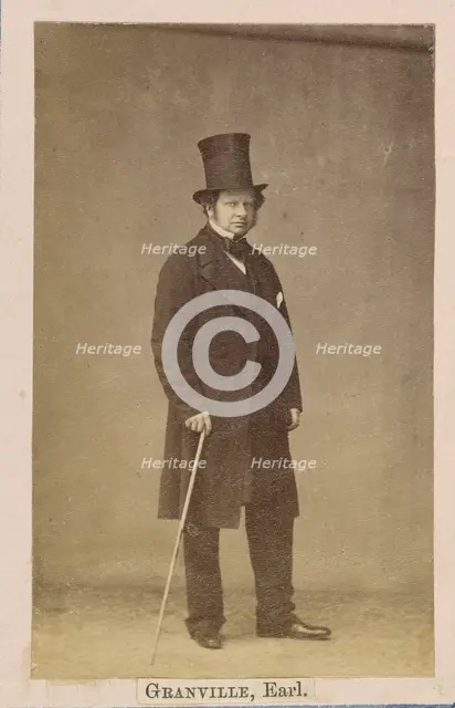 Granville George Leveson-Gower, 2nd Earl Granville, about 1860-1862. Creator: Caldesi, Blanford & Co..