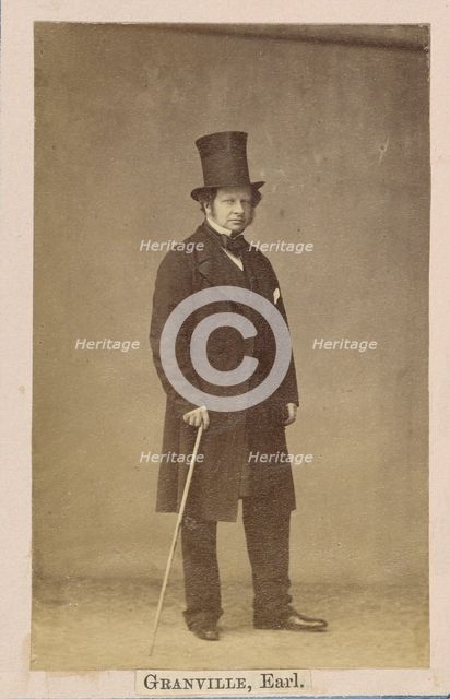 Granville George Leveson-Gower, 2nd Earl Granville, about 1860-1862. Creator: Caldesi, Blanford & Co..