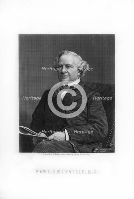Granville George Leveson-Gower, 2nd Earl Granville, British Liberal statesman, (1893).Artist: W Roffe