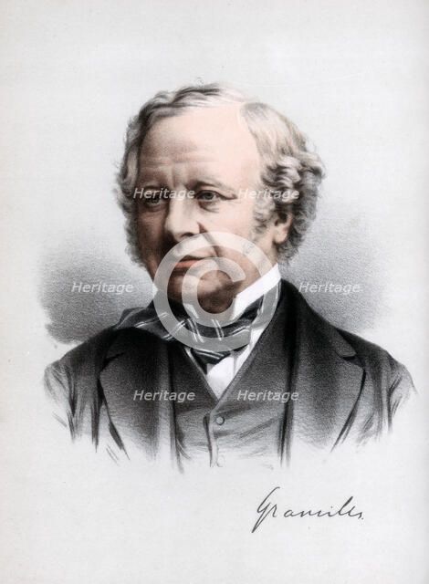 Granville Leveson-Gower, 2nd Earl Granville, British Liberal statesman, c1890.Artist: Cassell, Petter & Galpin