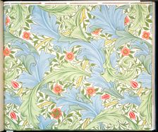 Granville wallpaper designed by John Henry Dearle for Morris and Company, 1896. Creator: John Henry Dearle