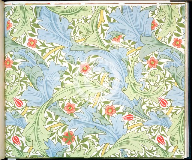 'Granville', wallpaper designed by John Henry Dearle for Morris and Company, 1896. Creator: John Henry Dearle.