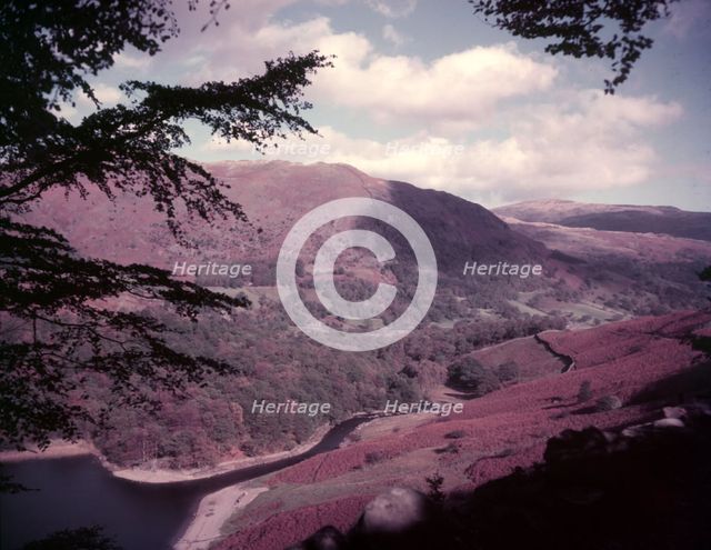 Grasmere with the River Rothay and Nab Scar, Lake District, c1955. Creator: Arthur Charles Kirby Ware.