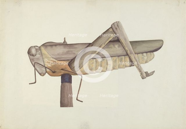 Grasshopper Weather Vane, 1937. Creator: Alfred Denghausen.