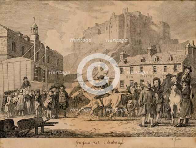 Grassmarket, Edinburgh, c1820s. Creator: Walter Geikie.