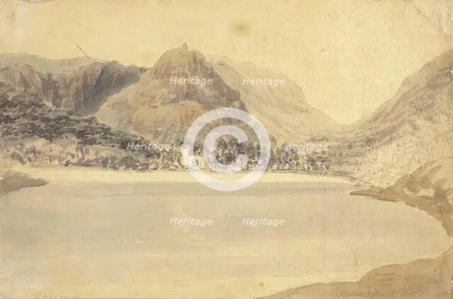 Grassmere Lake and Church, c1870s, Creator: JMW Turner.