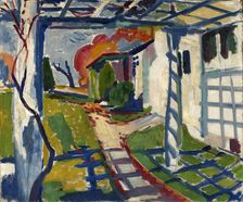 Grape Arbor, ca. 1915. Creator: H Lyman Sayen