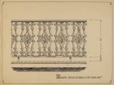 Grape Design Balcony, c. 1936. Creator: Thomas Byrne