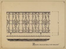 Grape Design Balcony, c. 1936. Creator: Thomas Byrne