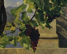 Grape hanging, 1841. Creator: Ferdinand Georg Waldmuller