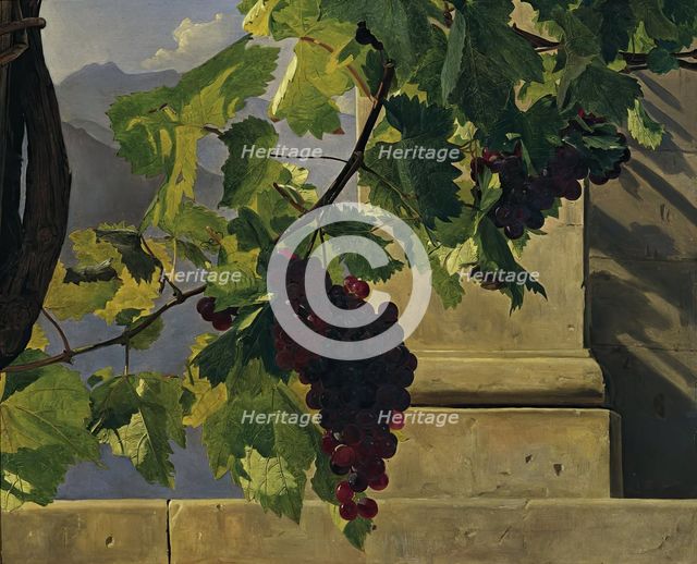 Grape hanging, 1841. Creator: Ferdinand Georg Waldmuller.