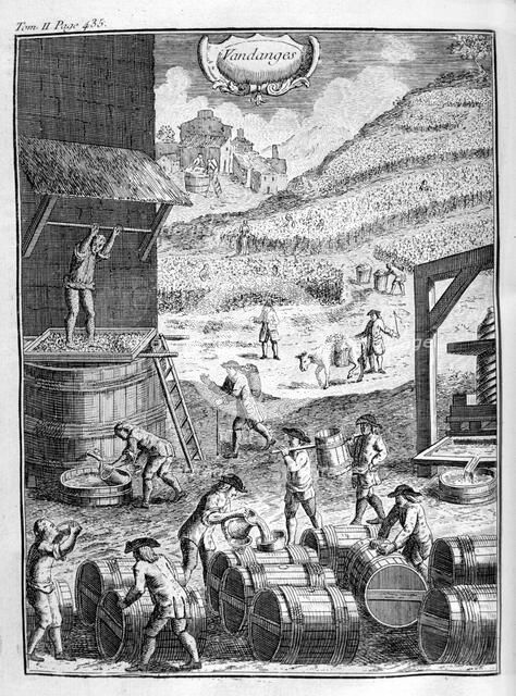 Grape harvest, 1775. Artist: Unknown