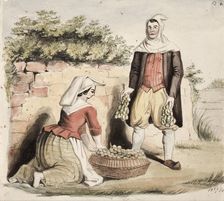 Grape harvest, 1850. Creator: Karl Anders Ekman