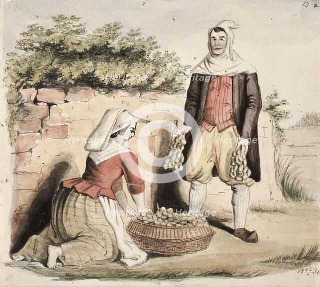 Grape harvest, 1850. Creator: Karl Anders Ekman.