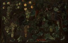 Grape Vines and Fruit, with Three Wagtails, ca. 1615-18. Creator: Bartolomeo Cavarozzi