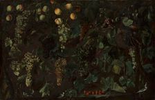 Grape Vines and Fruit, with Three Wagtails, ca. 1615-18. Creator: Bartolomeo Cavarozzi