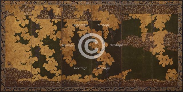 Grape vines, Momoyama period, 1568-1615. Creator: Kano Eitoku.
