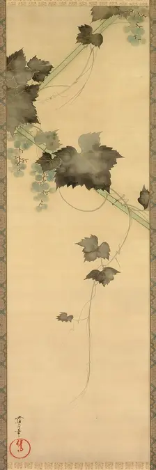 Grapevines, 19th century. Creator: Sakai Oho