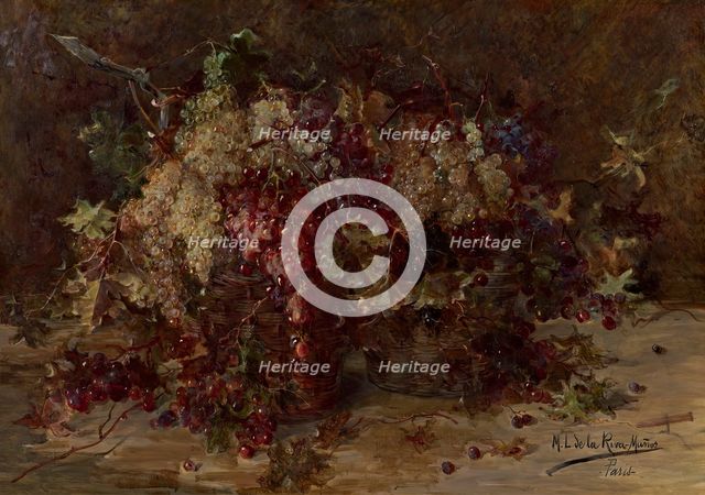 Grapes from Spain, 1895. Creator: María Luisa de la Riva de Muñoz.