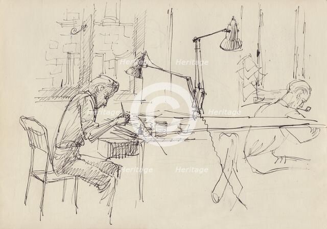 Graphic design studio, c1950. Creator: Shirley Markham.