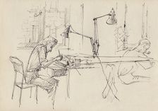 Graphic design studio, c1950. Creator: Shirley Markham