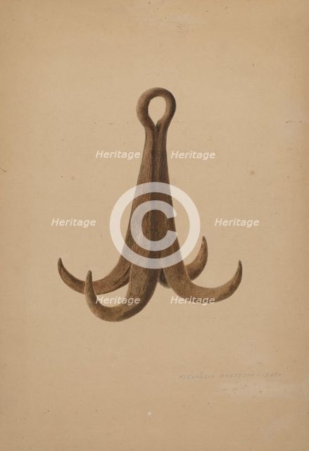 Grappling Hooks, 1940. Creator: Alexander Anderson.
