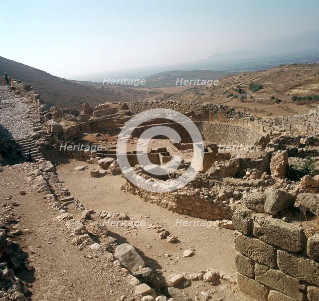 Grave circle A in the citadel at Mycenae, 16th century BC. Artist: Unknown