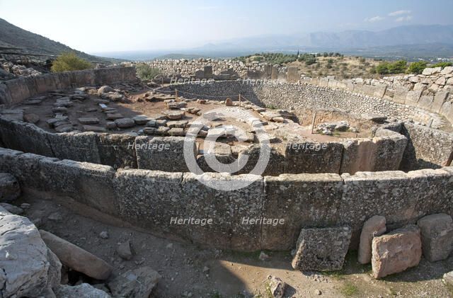 Grave Circle A, Mycenae, Greece. Artist: Samuel Magal