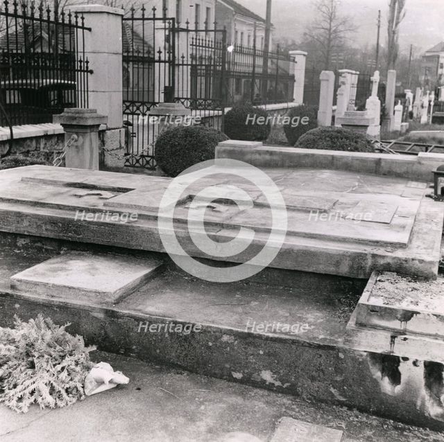 Grave of Gavrilo Princip, Sarajevo cemetery, Bosnia-Hercegovina, Yugoslavia, 1939. Creator: Unknown.