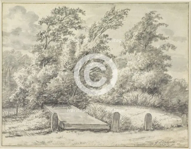 Grave of Johannes Jelgerhuis Rienksz., 1841. Creator: Gerrit Lamberts.