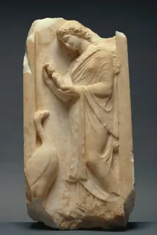 Grave Naiskos of a Young Woman, about 360 BC. Creator: Unknown