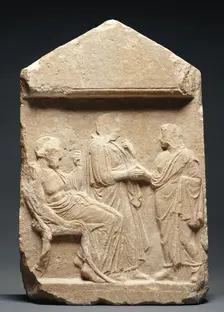 Grave Stele of a Young Woman, about 420 BC. Creator: Unknown