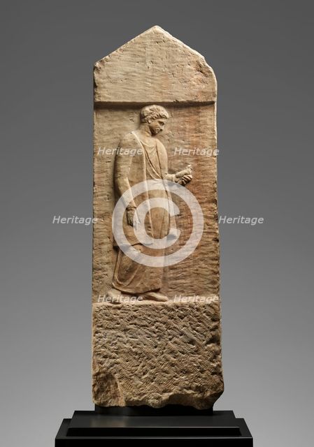 Grave Stele of Myttion, about 400 BC. Creator: Unknown.
