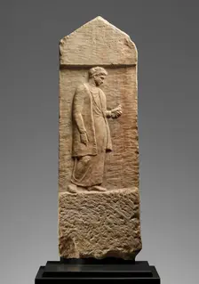 Grave Stele of Myttion, about 400 BC. Creator: Unknown