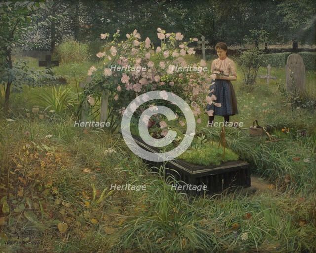 Graveyard Scene, 1890. Creator: Gottfrid Kallstenius.