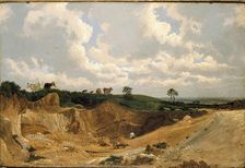 Gravel Pit on Shotover Hill, near Oxford, c1818. Artist: William Turner